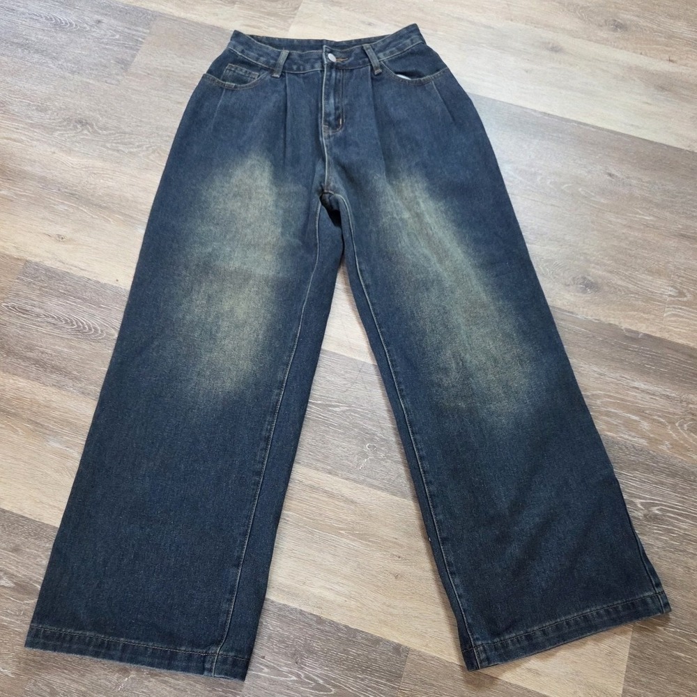 Dazy VTG 80s Wide Leg Jeans Women's Size M Blue Med Wash Baggy Jeans